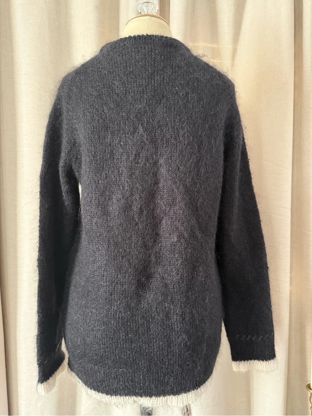 Coach women’s black Mohair Blend Skull Patch Sweater Size S